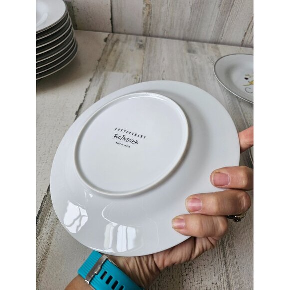 Pottery Barn dancer reindeer salad plate Xmas vest - Picture 3 of 4